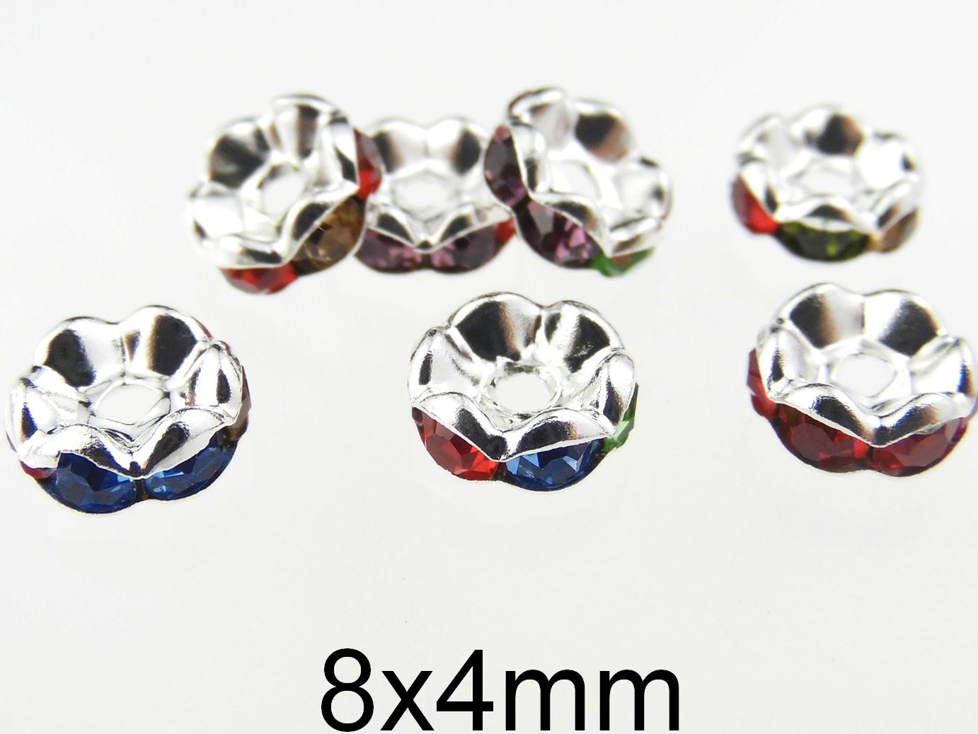 Distantier cu Rhinestone. Dimensiuni: 8x4mm