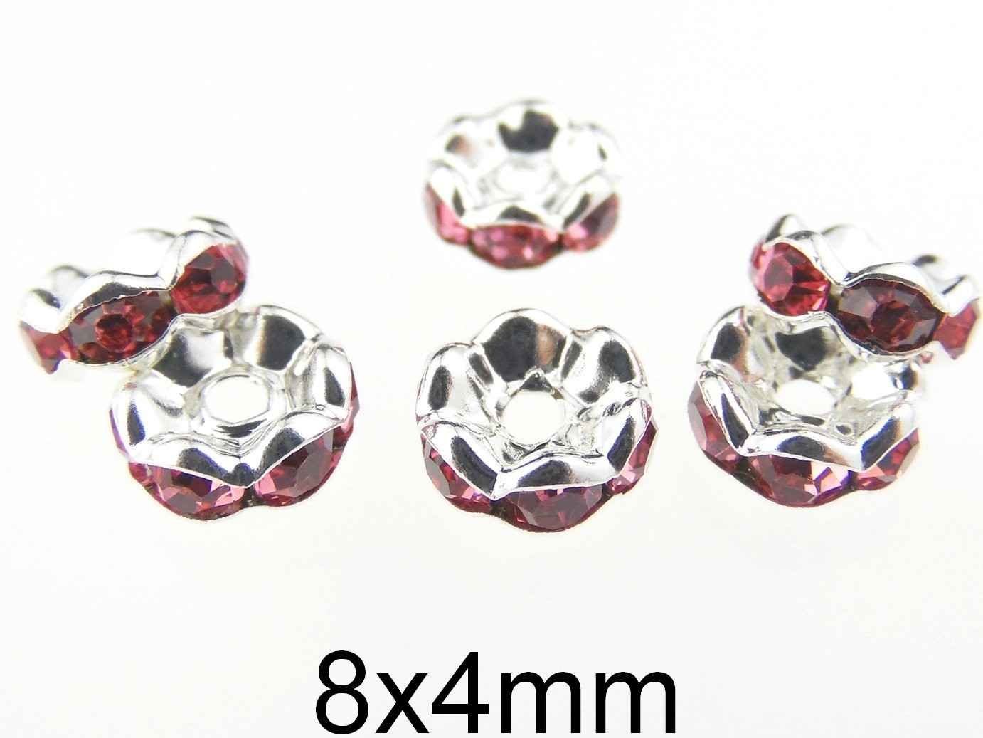 Distantier cu Rhinestone. Dimensiuni: 8x4mm