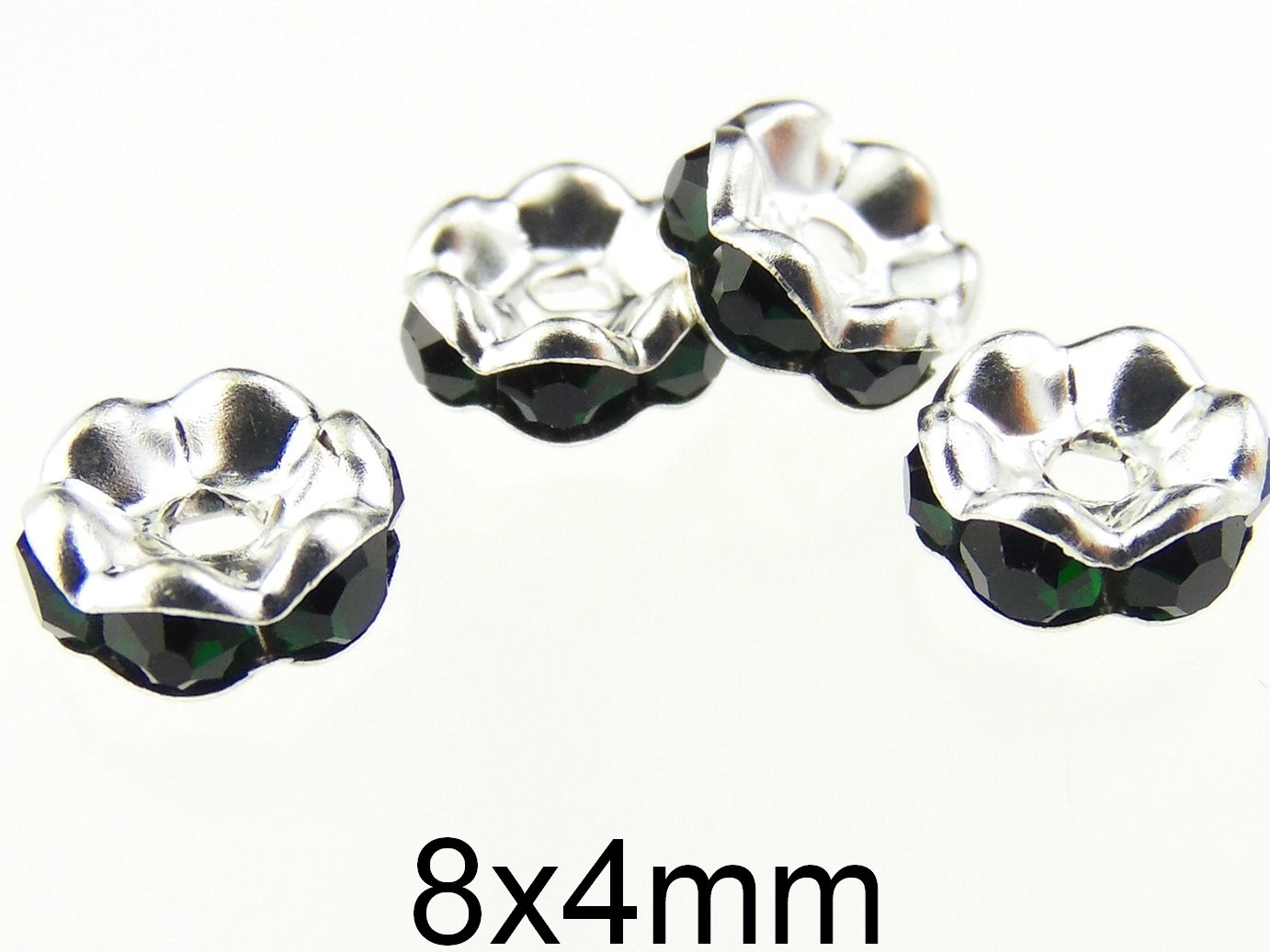 Distantier cu Rhinestone. Dimensiuni: 8x4mm
