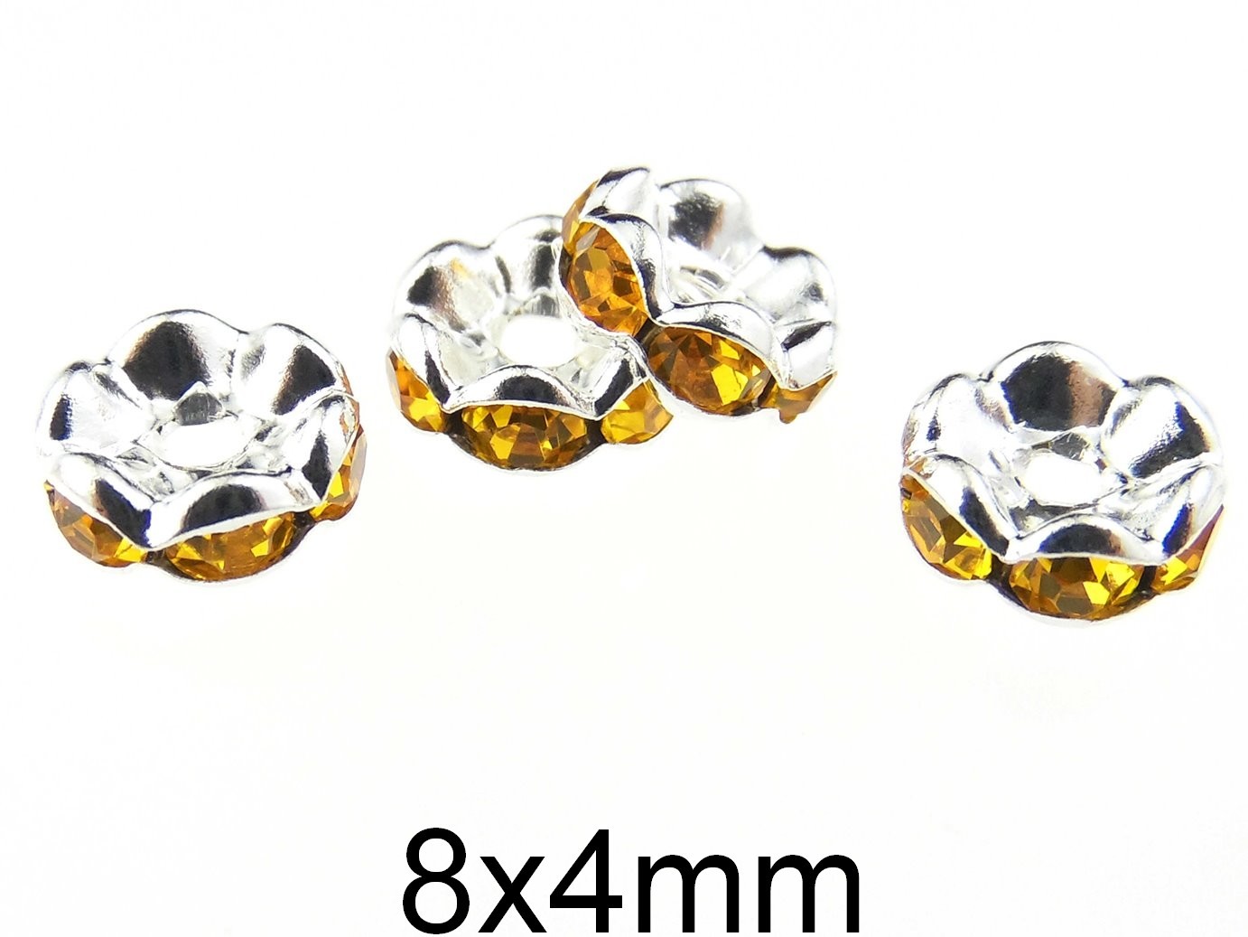 Distantier cu Rhinestone. Dimensiuni: 8x4mm