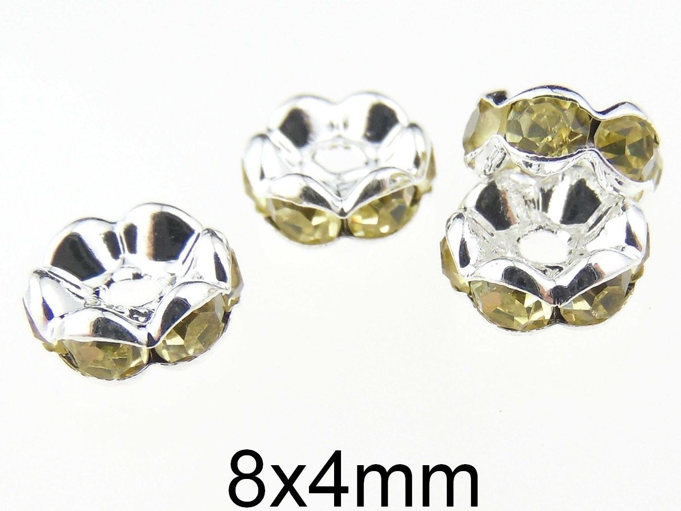 Distantier cu Rhinestone. Dimensiuni: 8x4mm