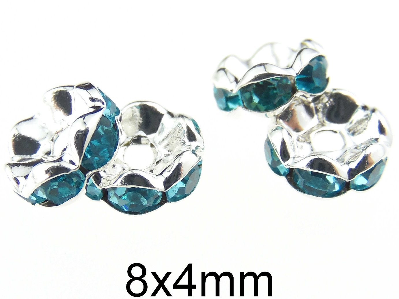 Distantier cu Rhinestone. Dimensiuni: 8x4mm