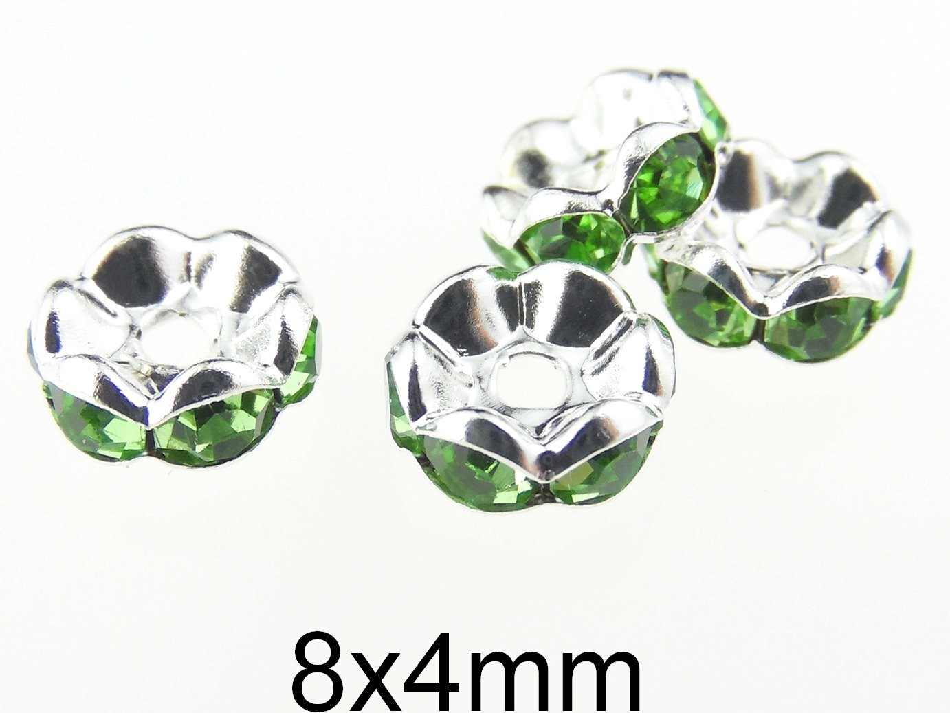 Distantier cu Rhinestone. Dimensiuni: 8x4mm