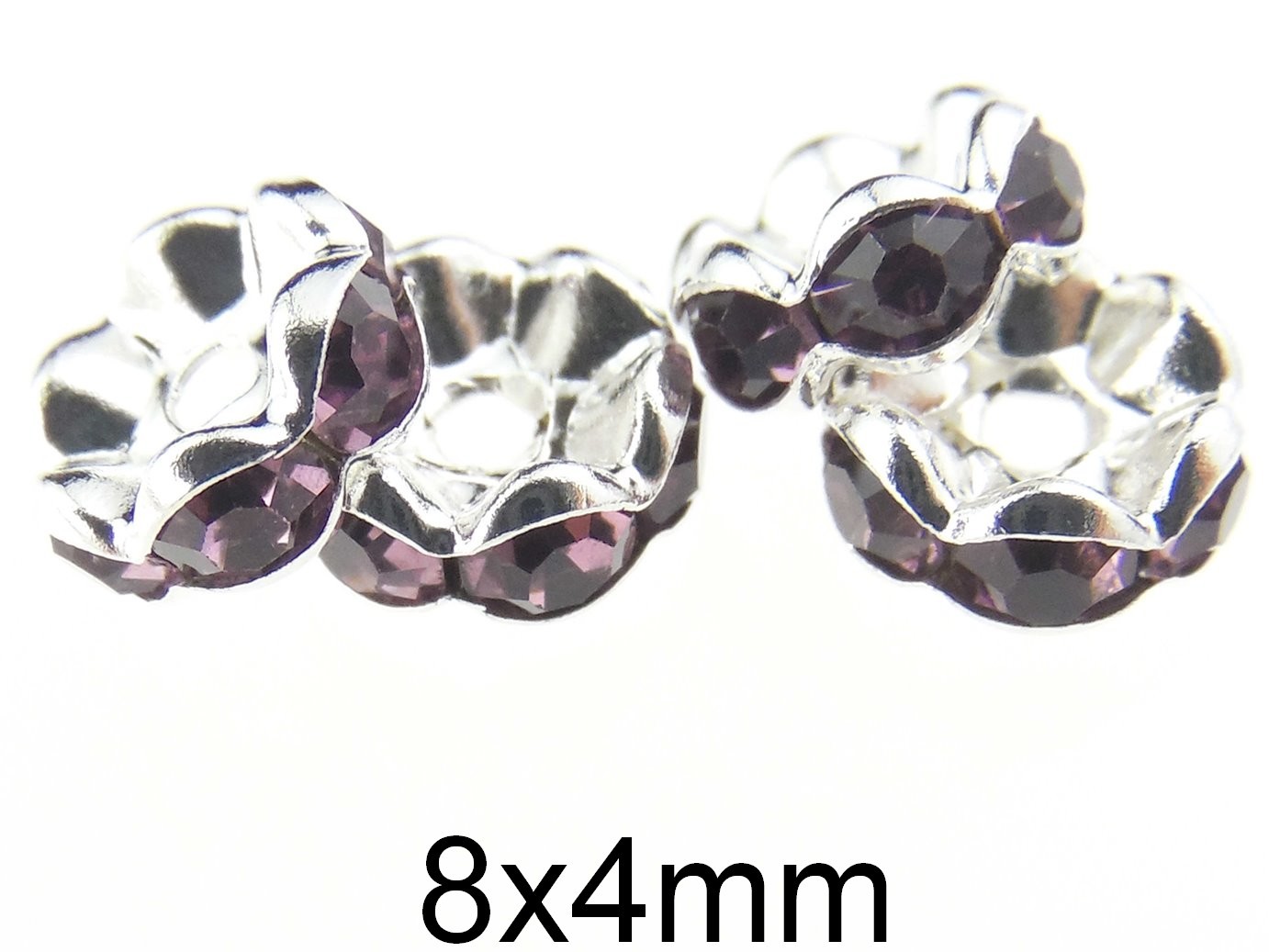 Distantier cu Rhinestone. Dimensiuni: 8x4mm