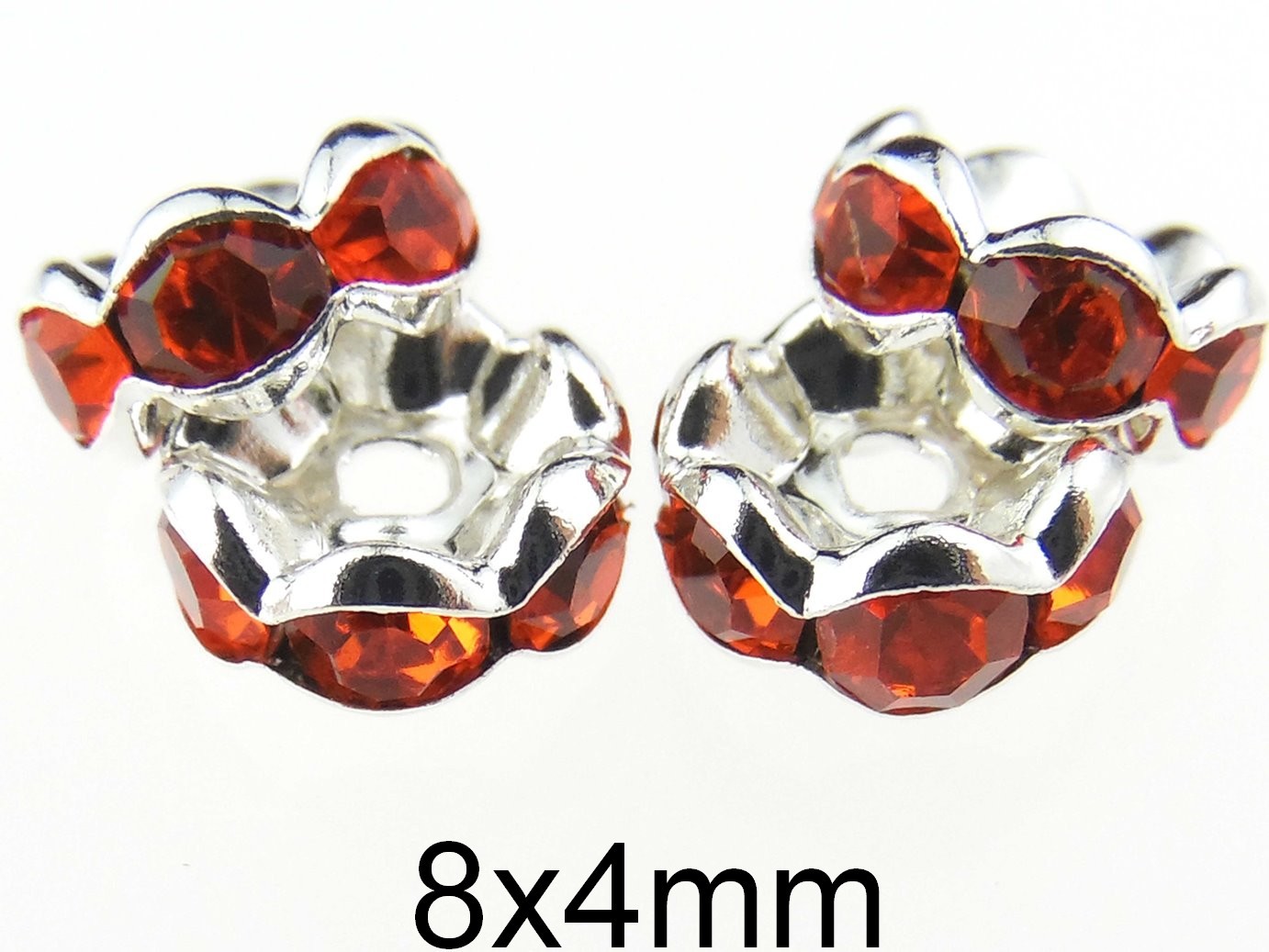 Distantier cu Rhinestone. Dimensiuni: 8x4mm