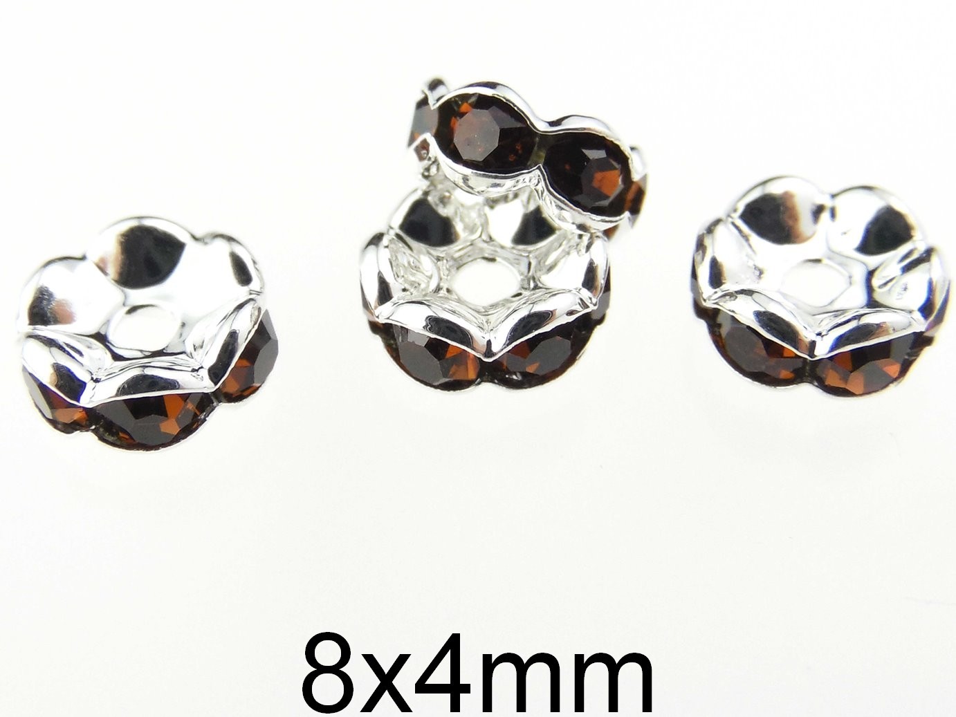 Distantier cu Rhinestone. Dimensiuni: 8x4mm