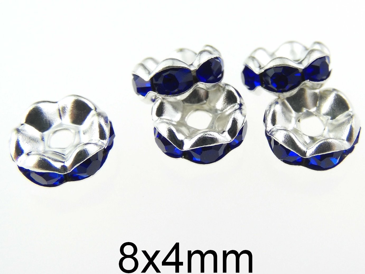 Distantier cu Rhinestone. Dimensiuni: 8x4mm