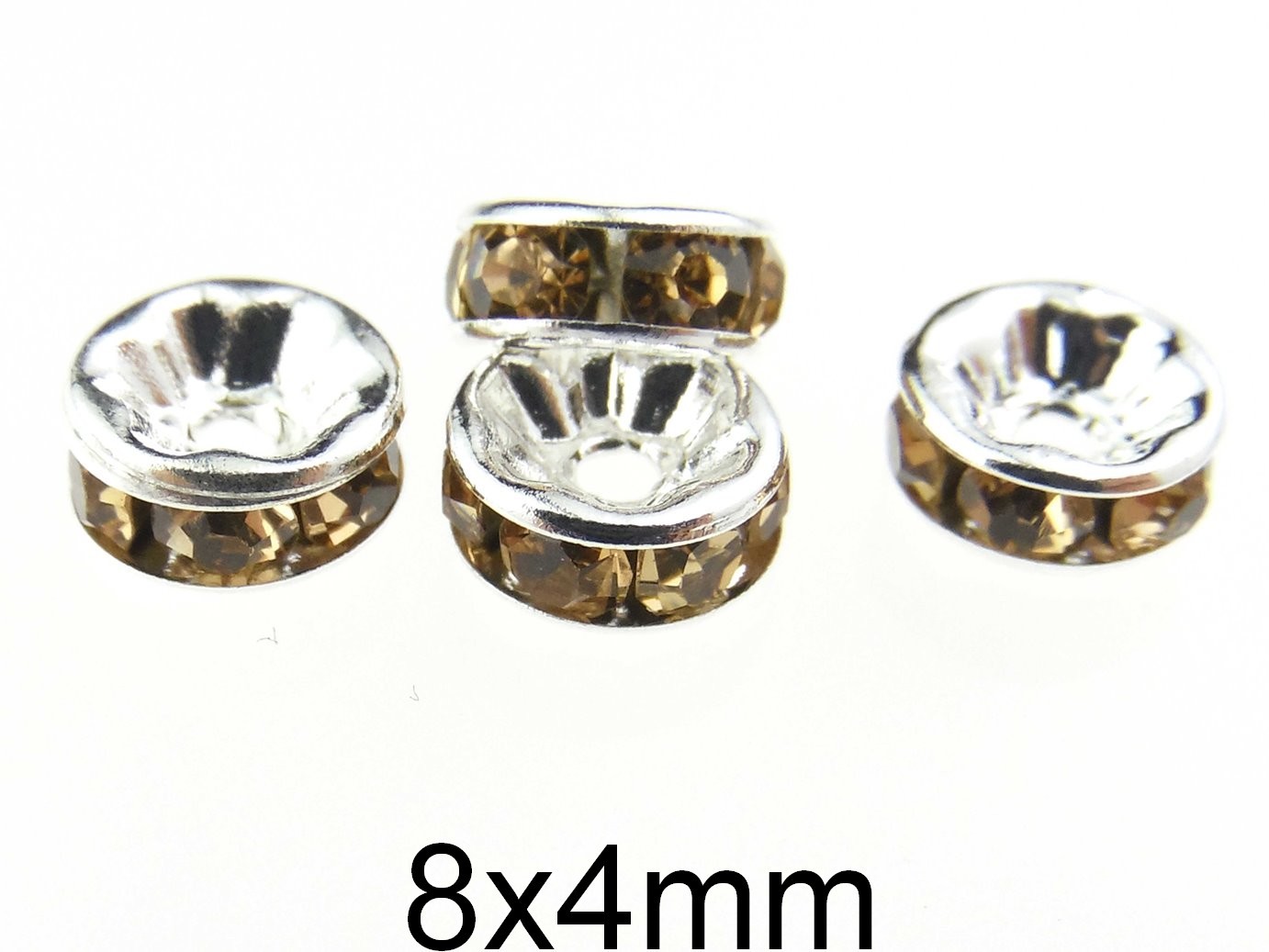 Distantier cu Rhinestone. Dimensiuni: 8x4mm