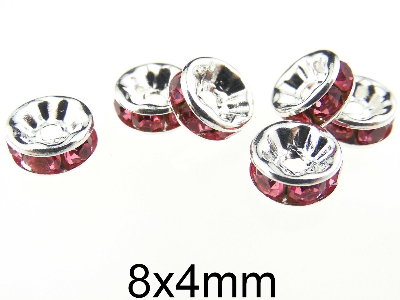 Distantier cu Rhinestone. Dimensiuni: 8x4mm