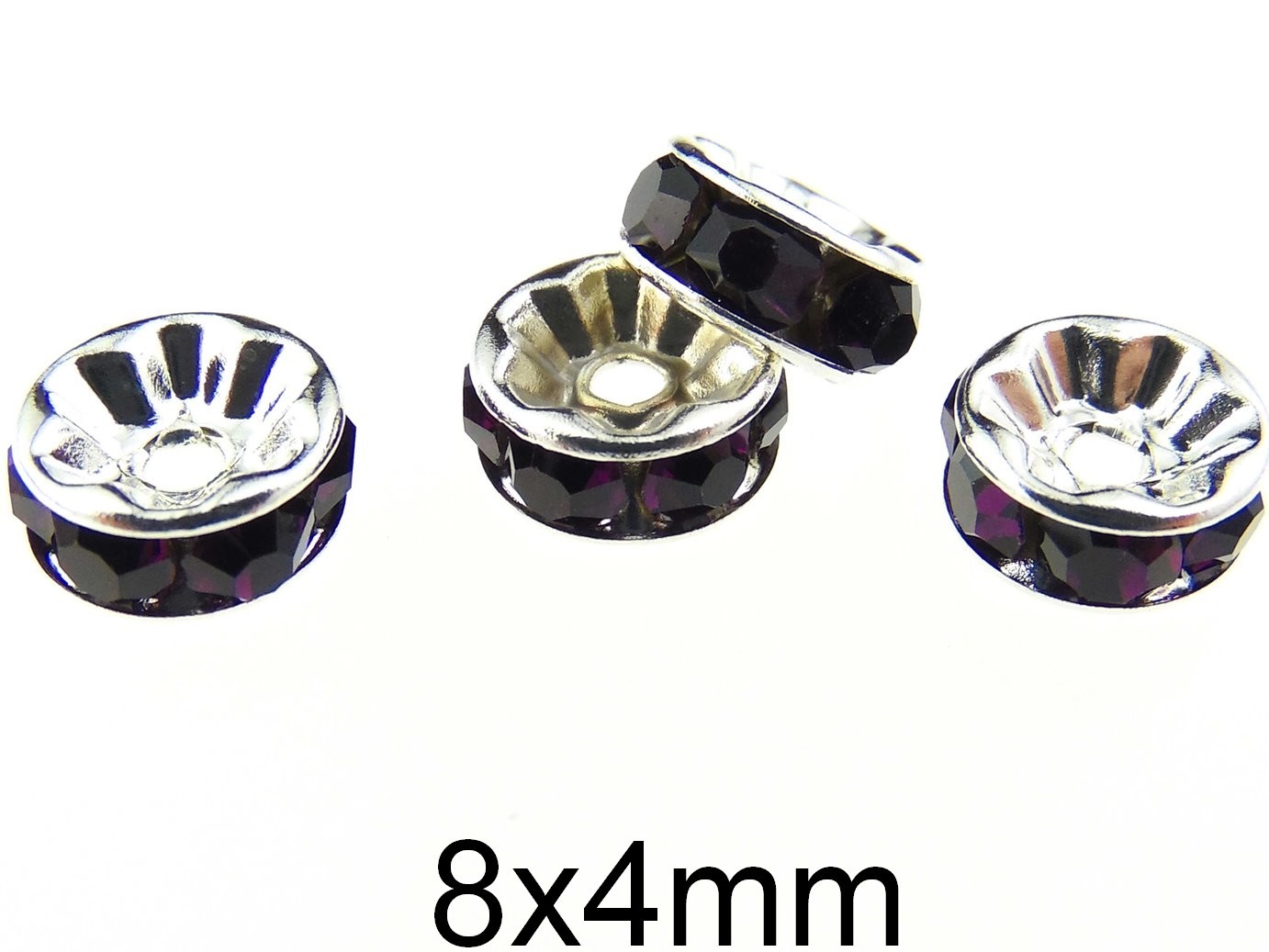Distantier cu Rhinestone. Dimensiuni: 8x4mm