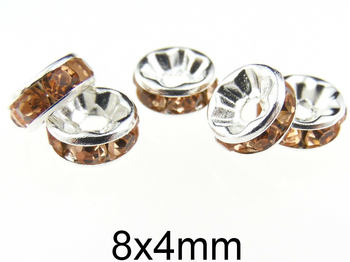 Distantier cu Rhinestone. Dimensiuni: 8x4mm
