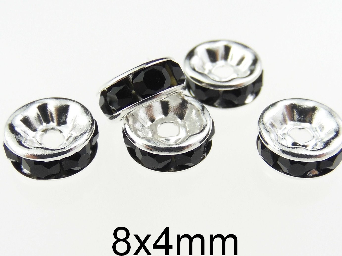 Distantier cu Rhinestone. Dimensiuni: 8x4mm