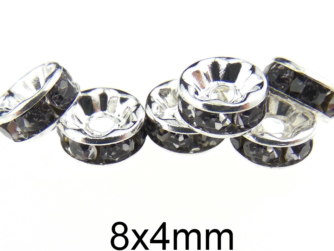 Distantier cu Rhinestone. Dimensiuni: 8x4mm