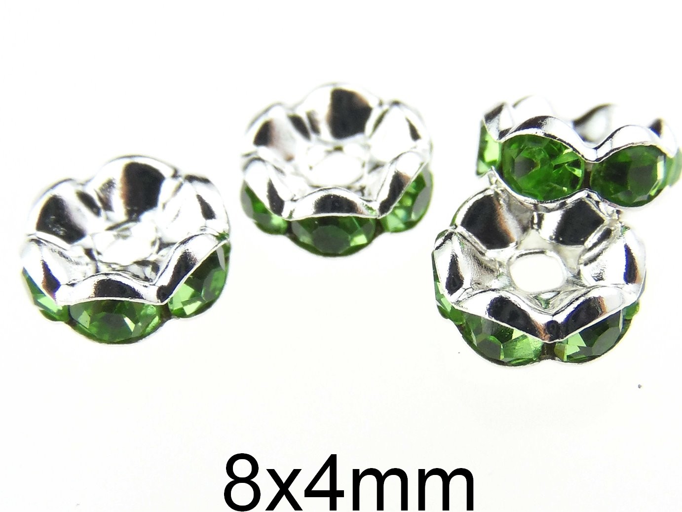 Distantier cu Rhinestone. Dimensiuni: 8x4mm