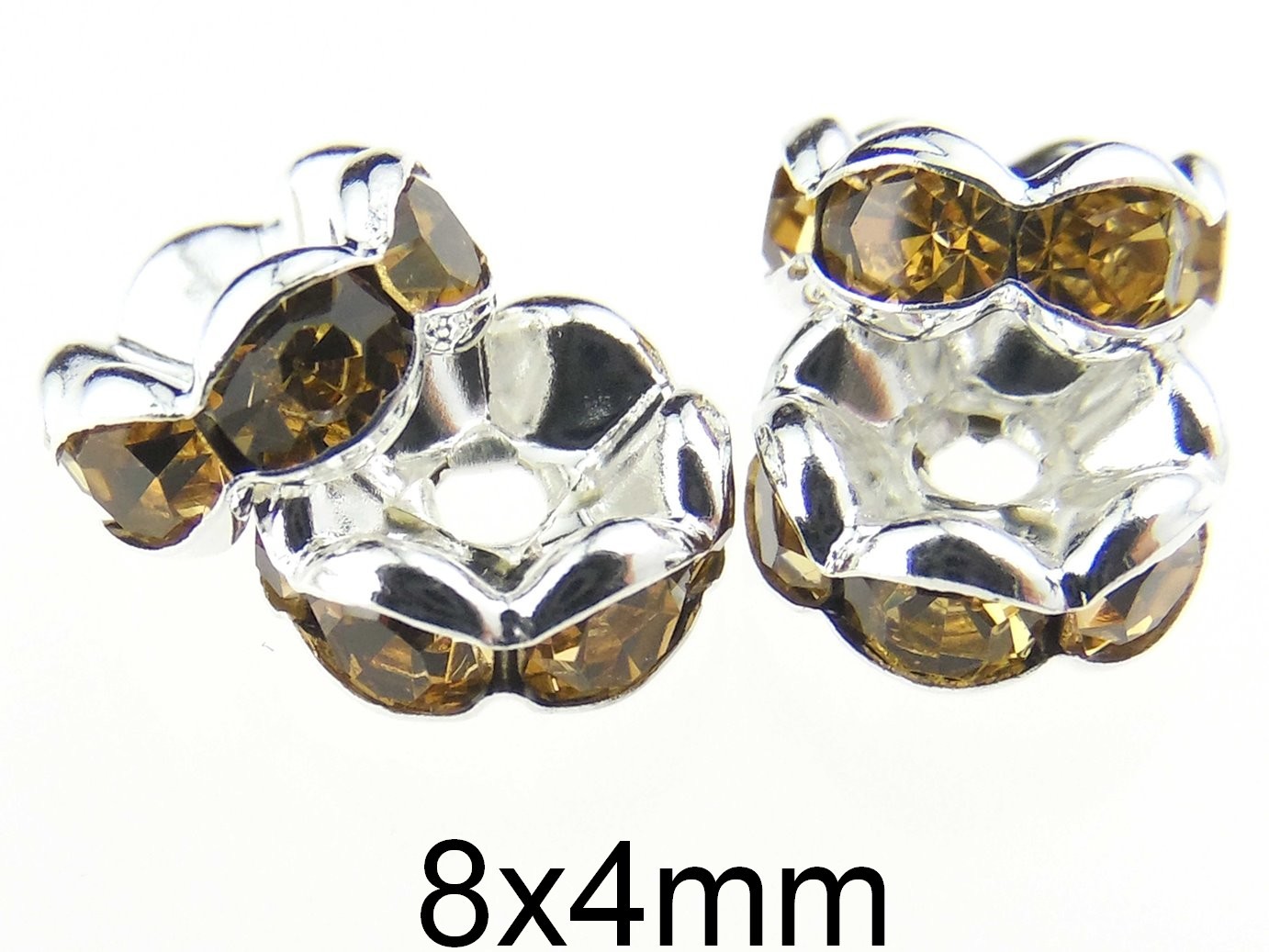 Distantier cu Rhinestone. Dimensiuni: 8x4mm
