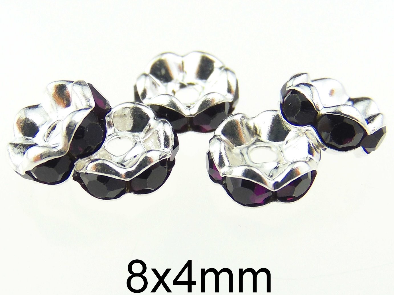 Distantier cu Rhinestone. Dimensiuni: 8x4mm