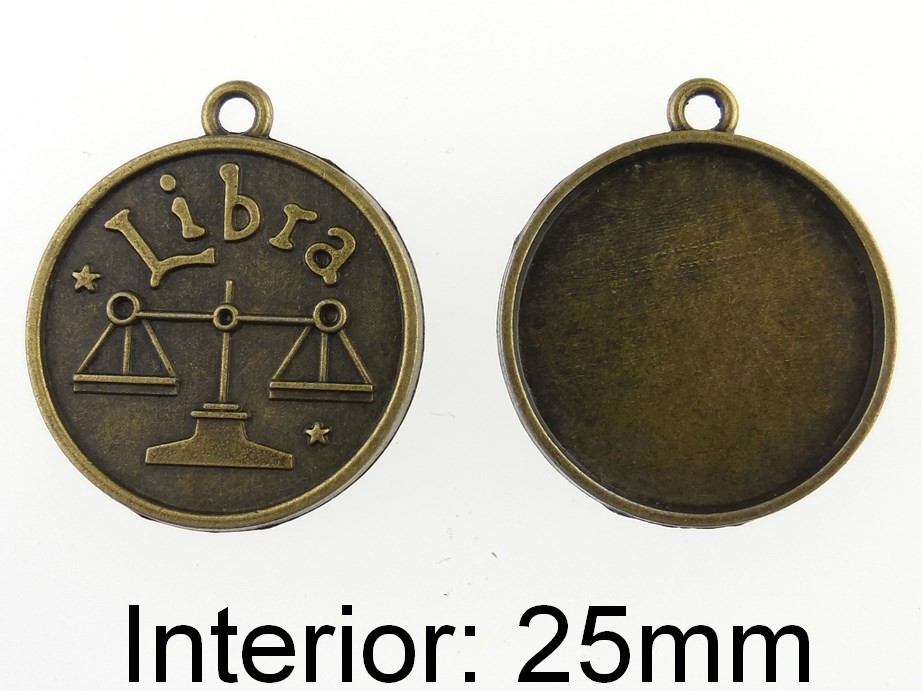 Baza cabochon Zodia Balanta. Interior platou: 25mm