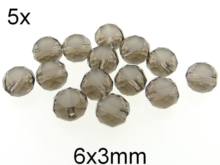 (5b)Cristale glazurate. Dimensiuni: 6x3mm