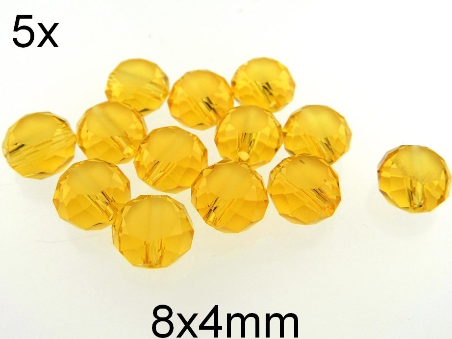 (5b)Cristale glazurate. Dimensiuni: 8x4mm