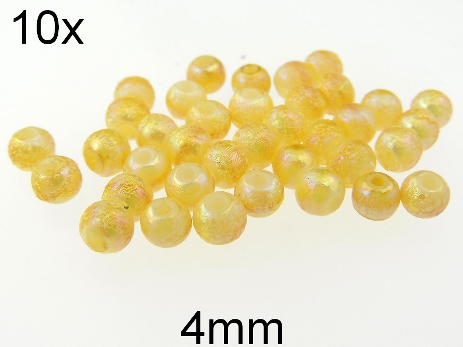 (10b)Perle mate si texturate din sticla 4mm