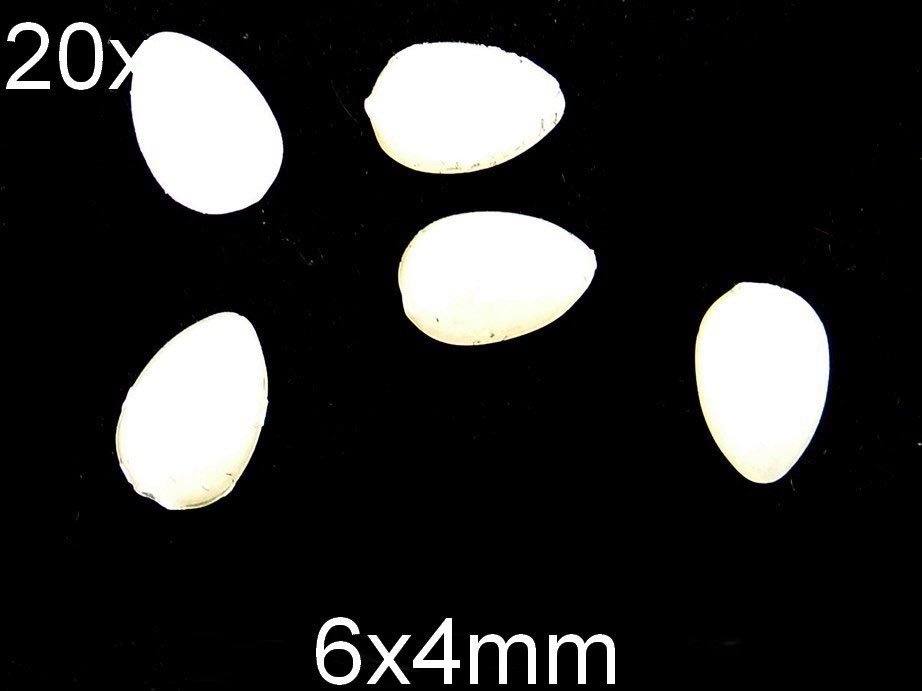 (20b)Cabochon Acrilic Bej. Dimensiuni: 6x4mm