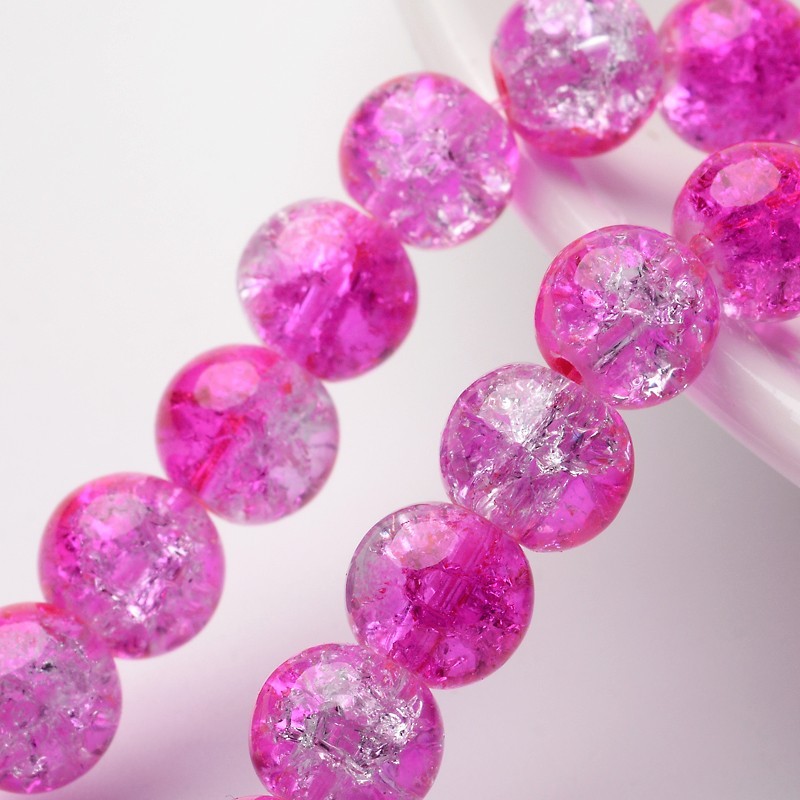 (10b)Margele crackle din sticla 8mm