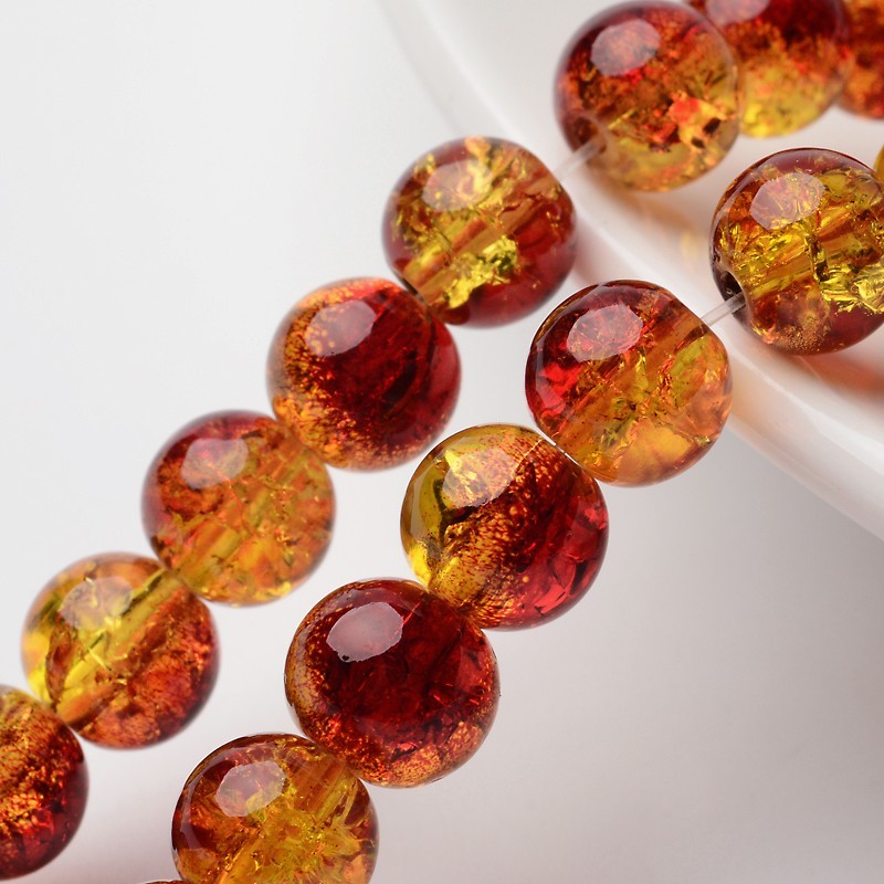 (10b)Margele crackle din sticla 8mm