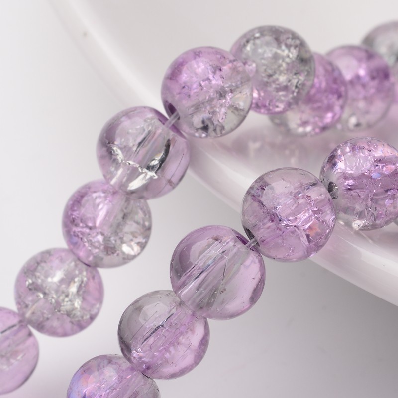 (10b)Margele crackle din sticla 8mm