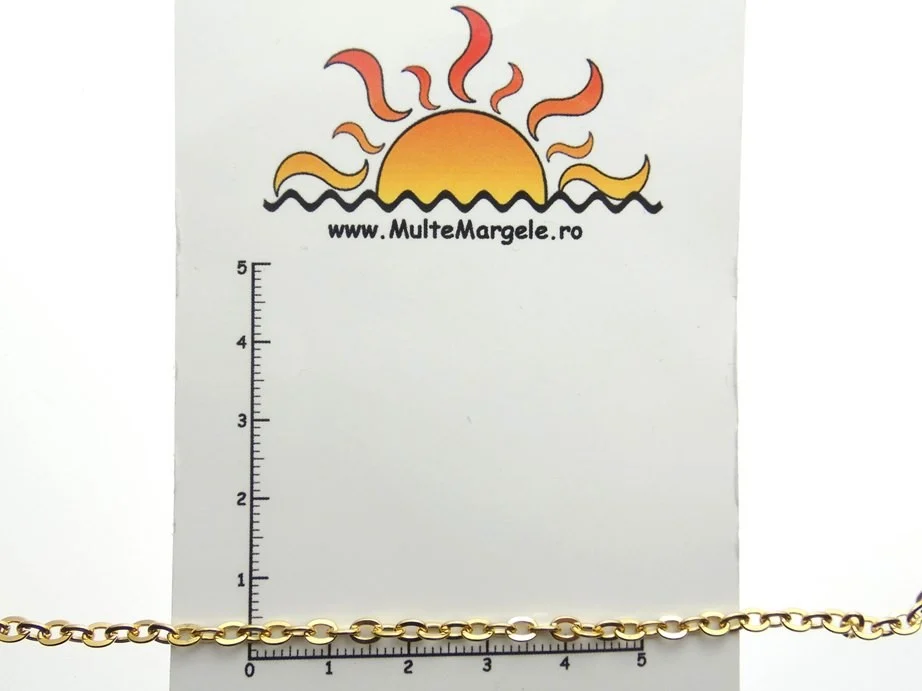 (50cm)Lant Otel Inoxidabil Auriu