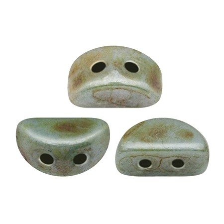 Kos par Puca. Dimensiuni: 6x3x3mm. Culoare: Opaque Mix Blue/Green Ceramic Look