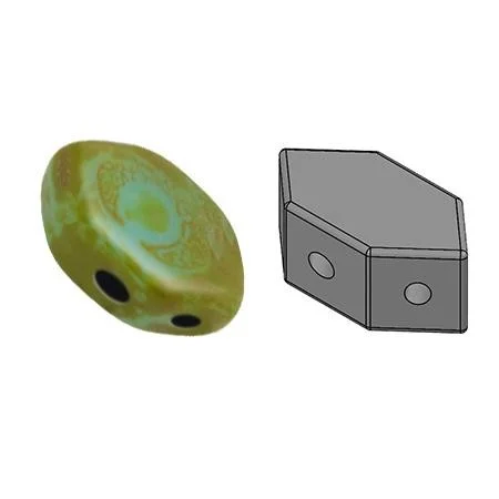 Paros par Puca. Dimensiuni: 7x4x3.3mm. Culoare: Opaque Aqua Picasso