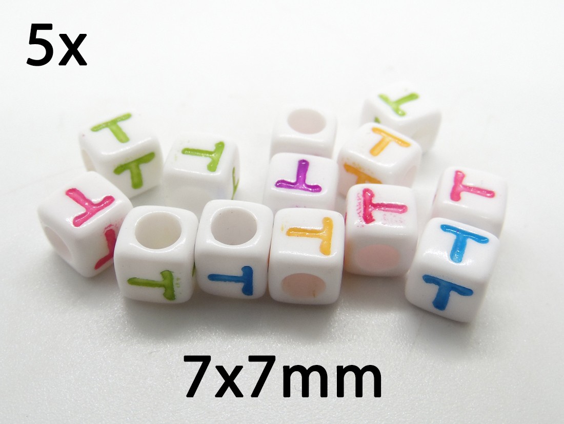 (5b)Litere acrilice multicolore. Litera "T"