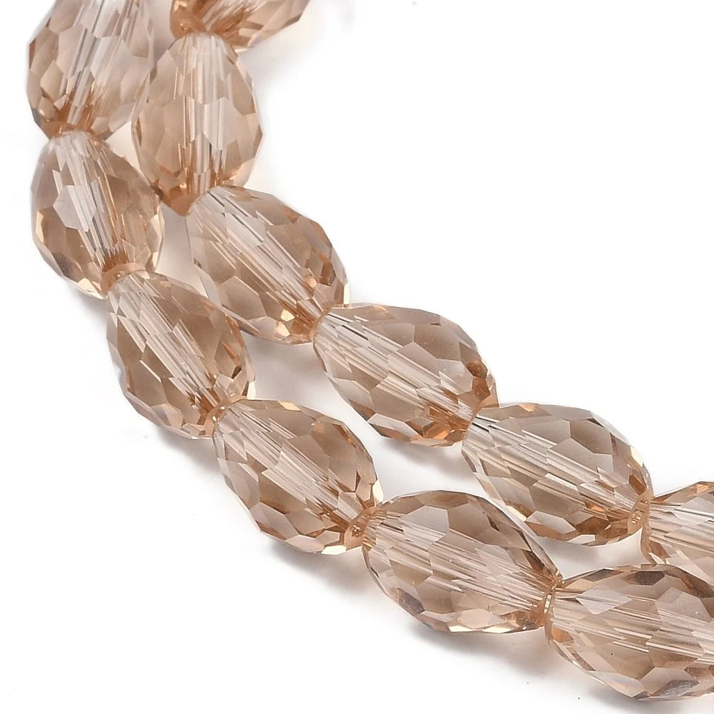 Margele cristal lacrima fatetata- 6x4mm - Powder - sirag