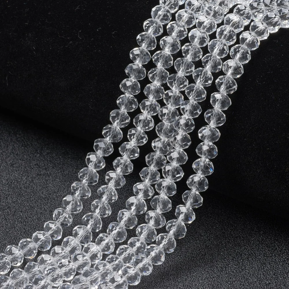 Margele cristal rondele - 8x6mm - sirag