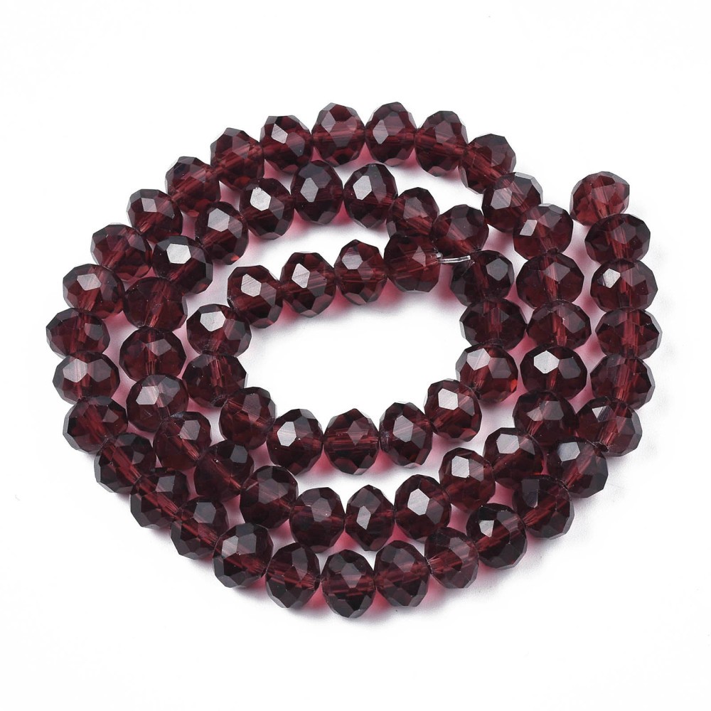 Margele cristal rondele - 8x6mm - sirag