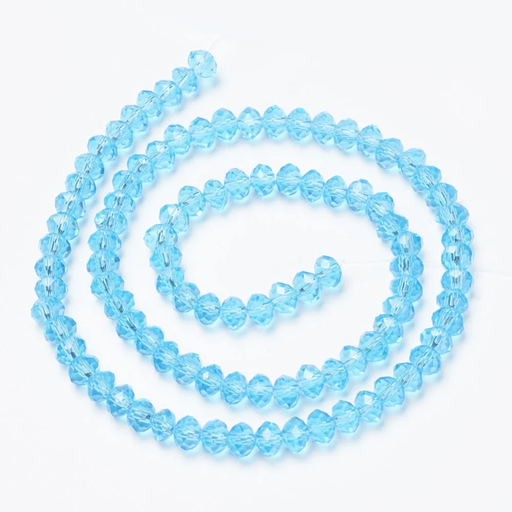 Margele cristal rondele - 6x4mm - sirag