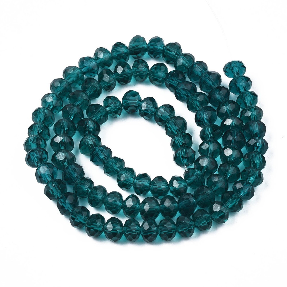 Margele cristal rondele - 6x4mm - sirag