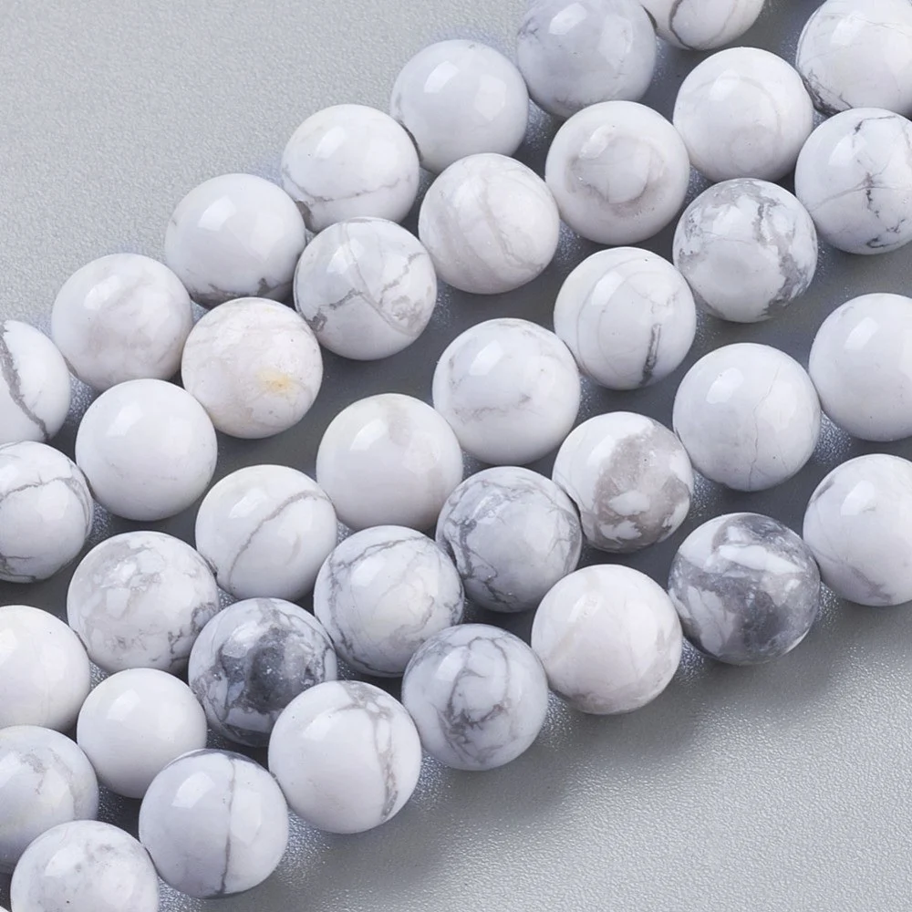 (sirag)Howlit Natural. Diametru: 6mm, aprox 32buc