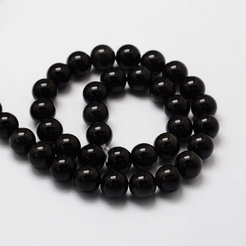 (sirag) Obsidian Natural, sfera 6mm, aprox 60buc