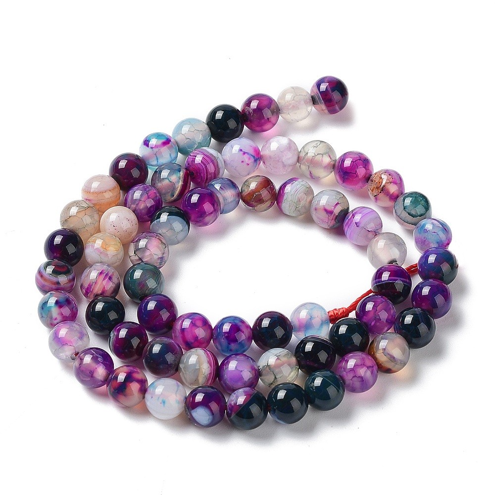 (sirag) Margele Striped Agat Natural grad A, 6mm, aprox 62-63buc