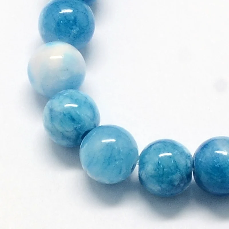 Margele Jad Persan Natural, 6mm - Albastru