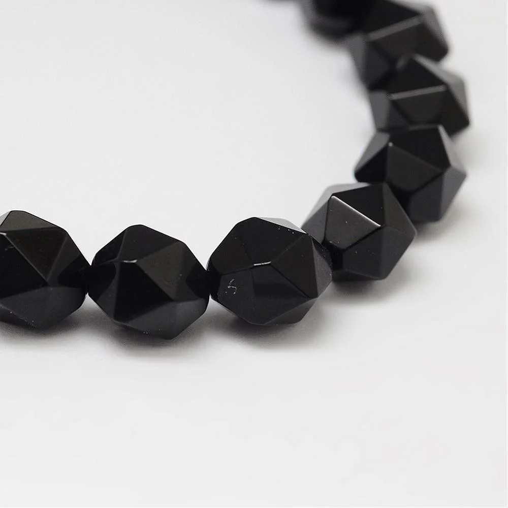 (sirag) Onix Natural 6x5mm, taietura stea, aprox 62buc