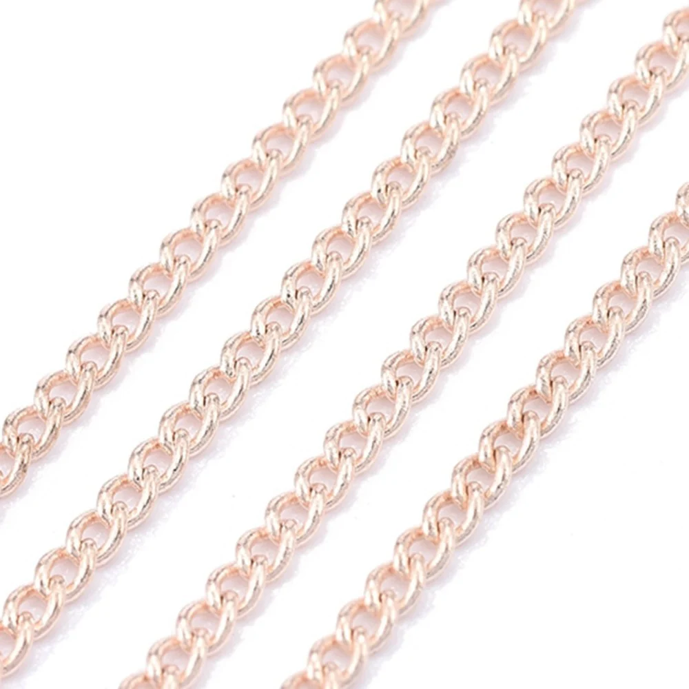 (49cm) Lant Rose Gold 2x1x0.35mm
