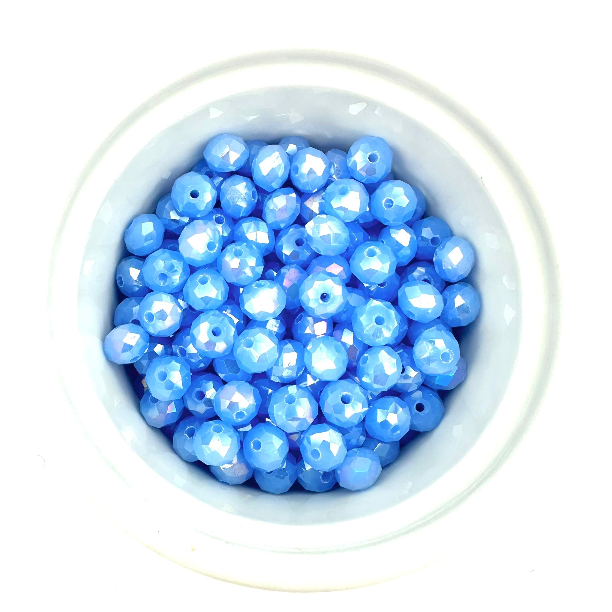 Rondele Fatetate Cristal Opace, lucios (buc)