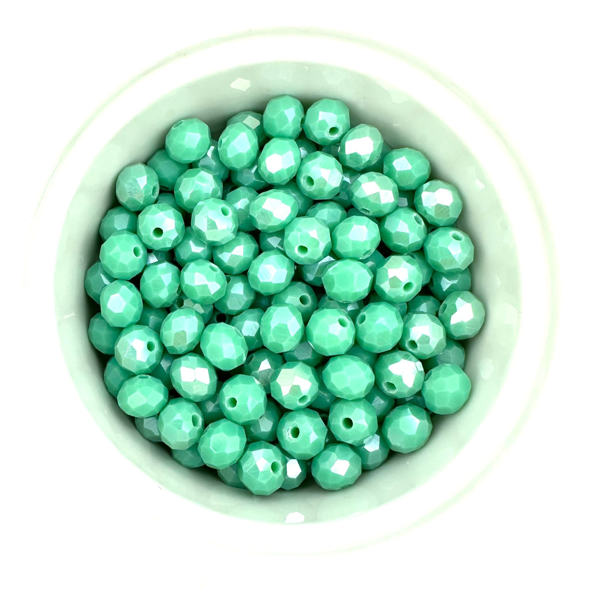 Rondele Fatetate Cristal Opace, lucios (buc)