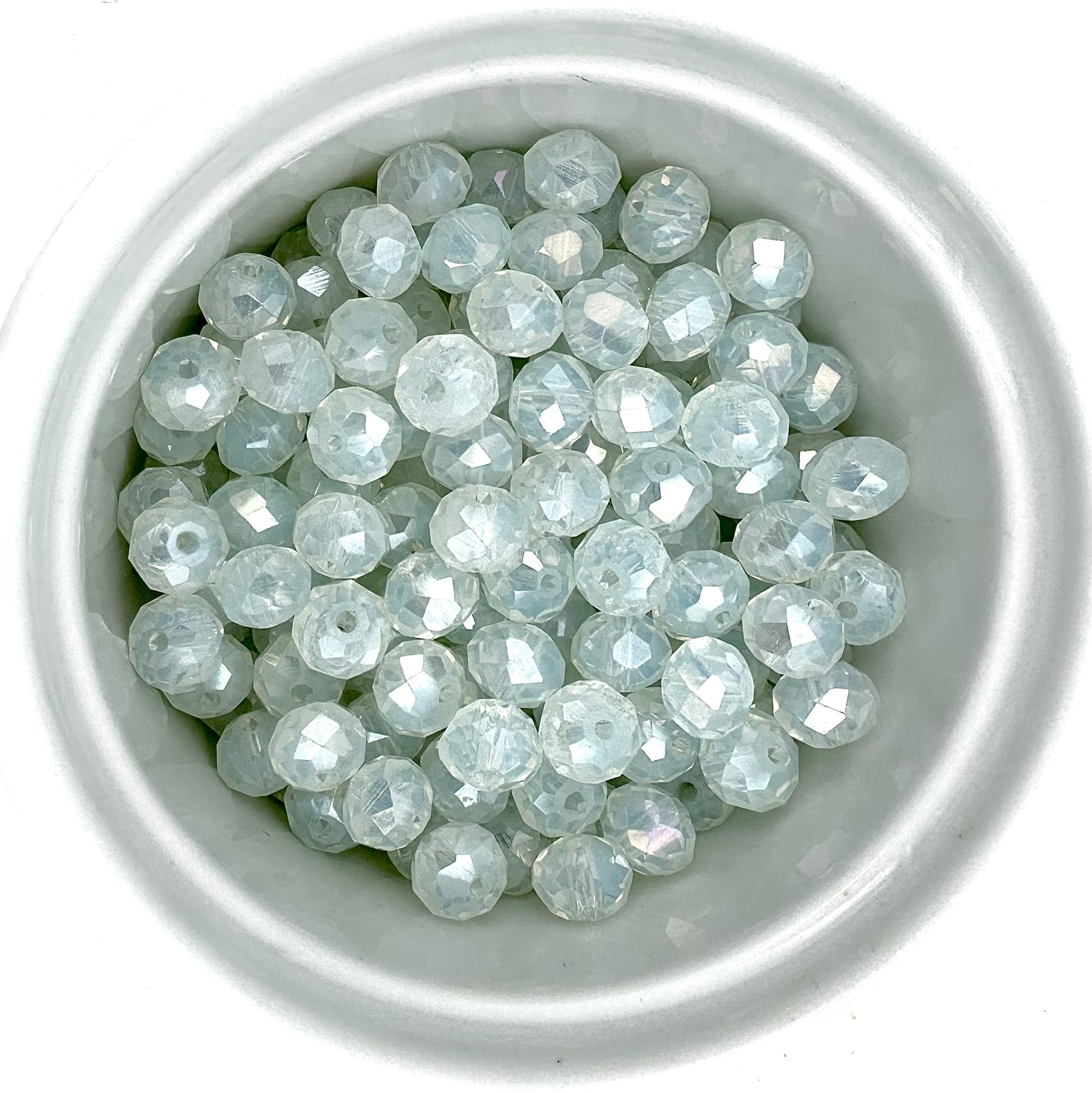 Rondele Fatetate Cristal Opace, lucios (buc)