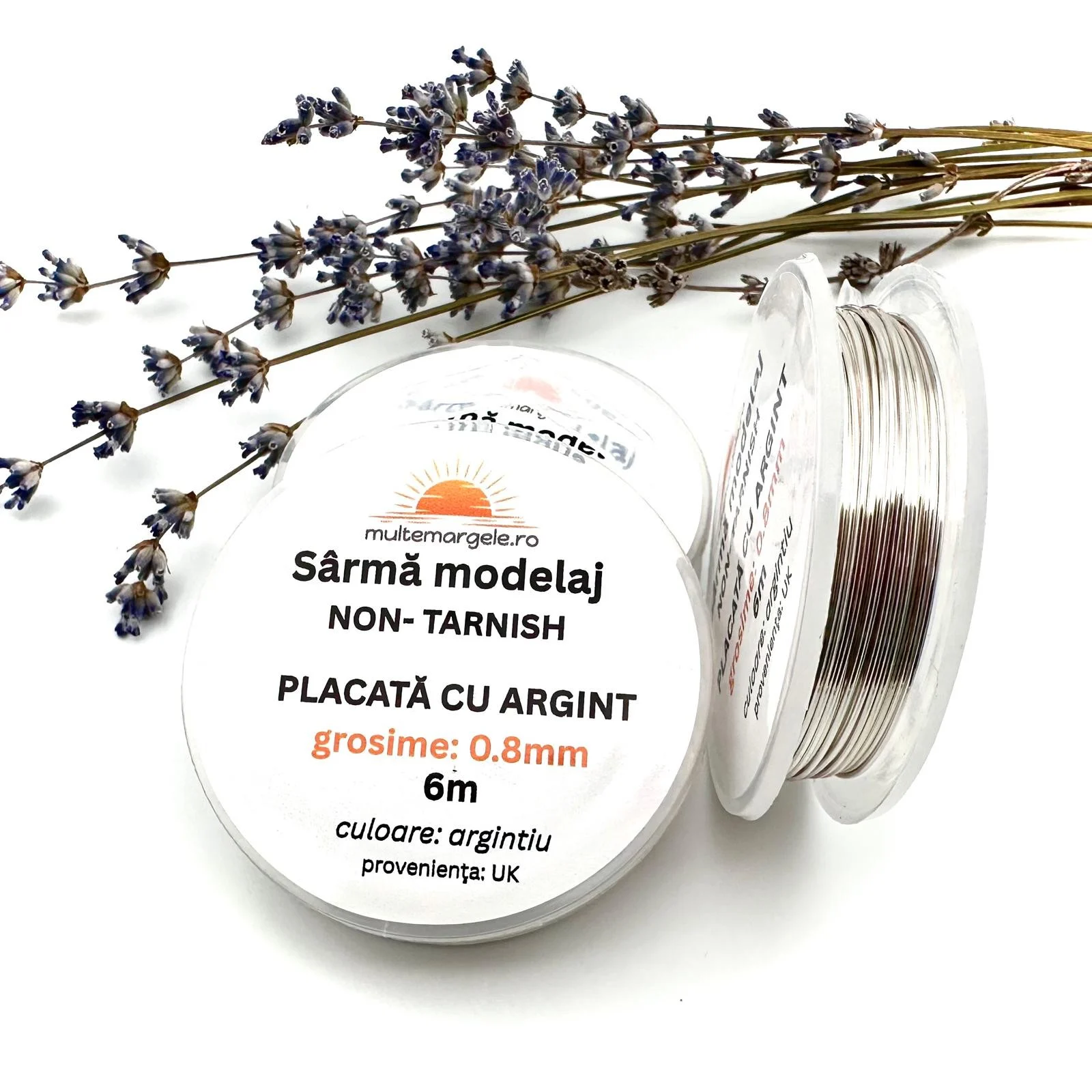 Sârmă Non-Tarnish 0.8 mm Placată cu Argint