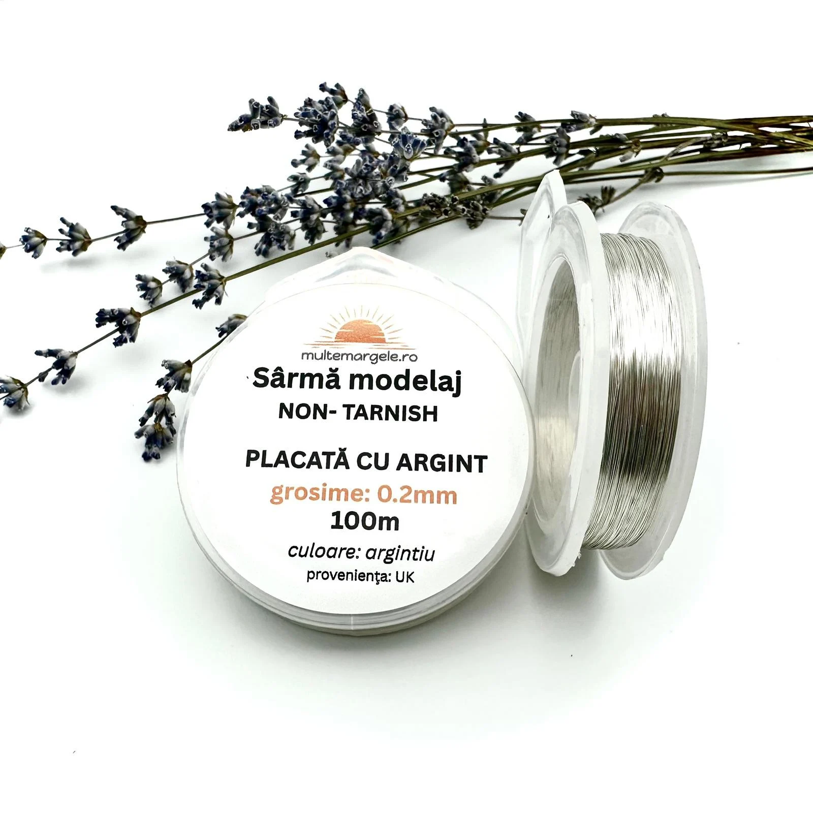 Sârmă Non-Tarnish 0.2 mm Placată cu Argint