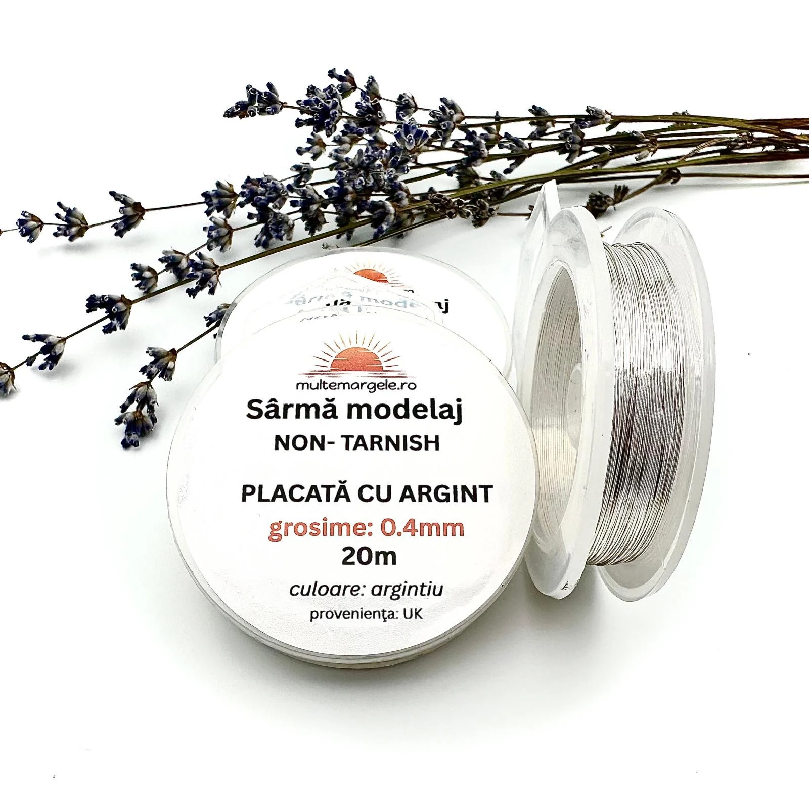 Sârmă Non-Tarnish 0.4mm Placată cu Argint