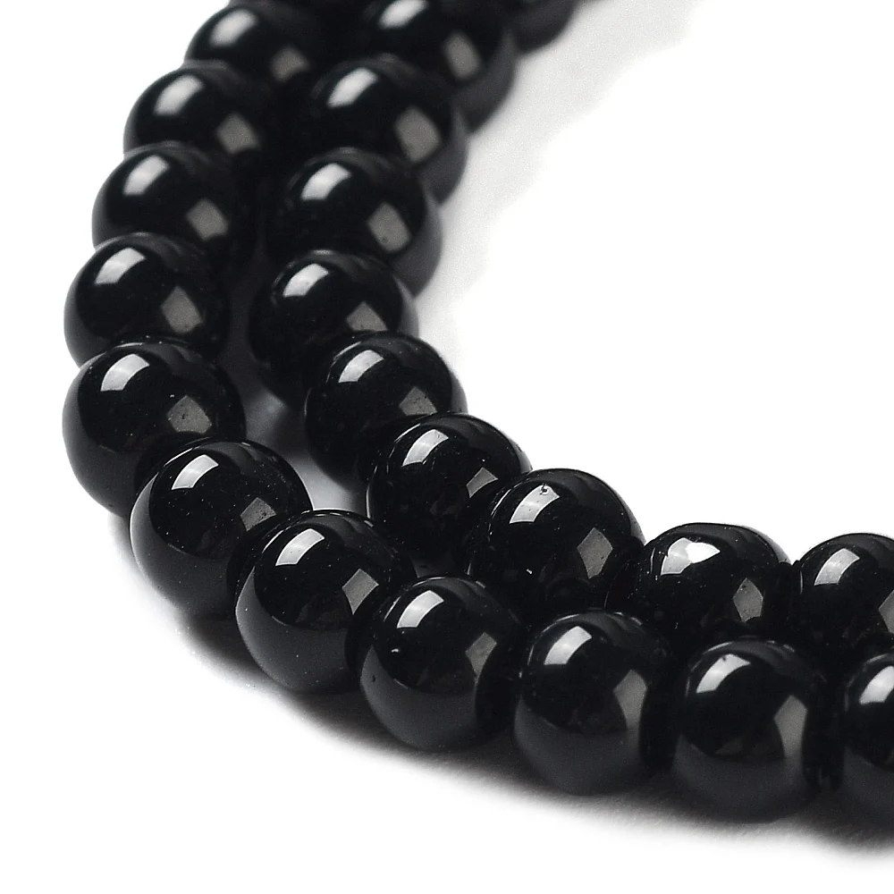 perle lucioase negre 6mm